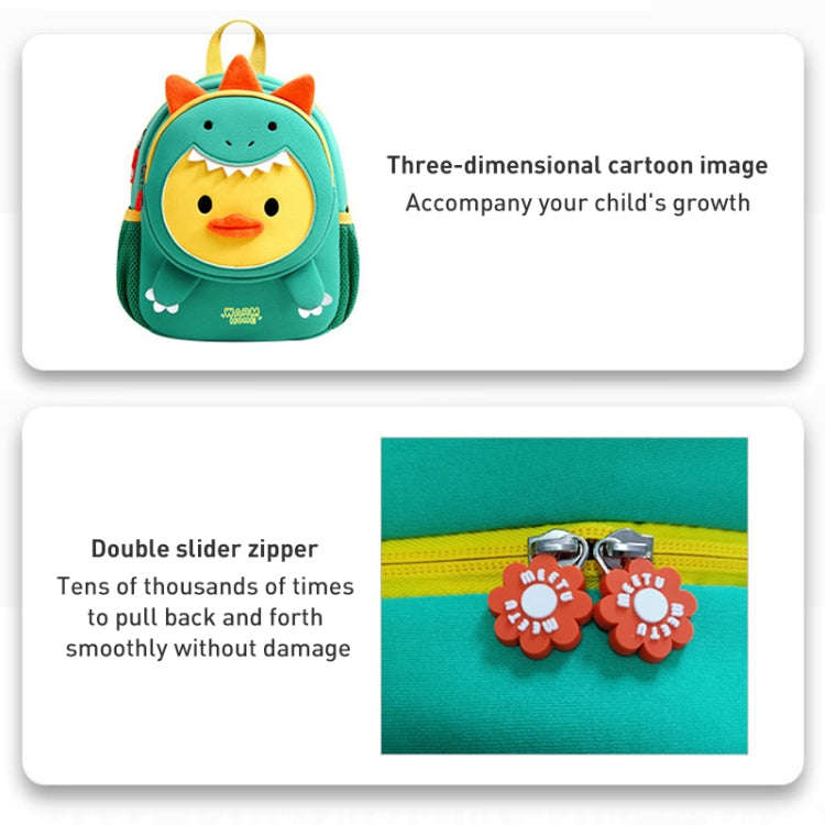 Children Cartoon Anti-Lost Large School Bag Backpack(Pig Pig Duck)