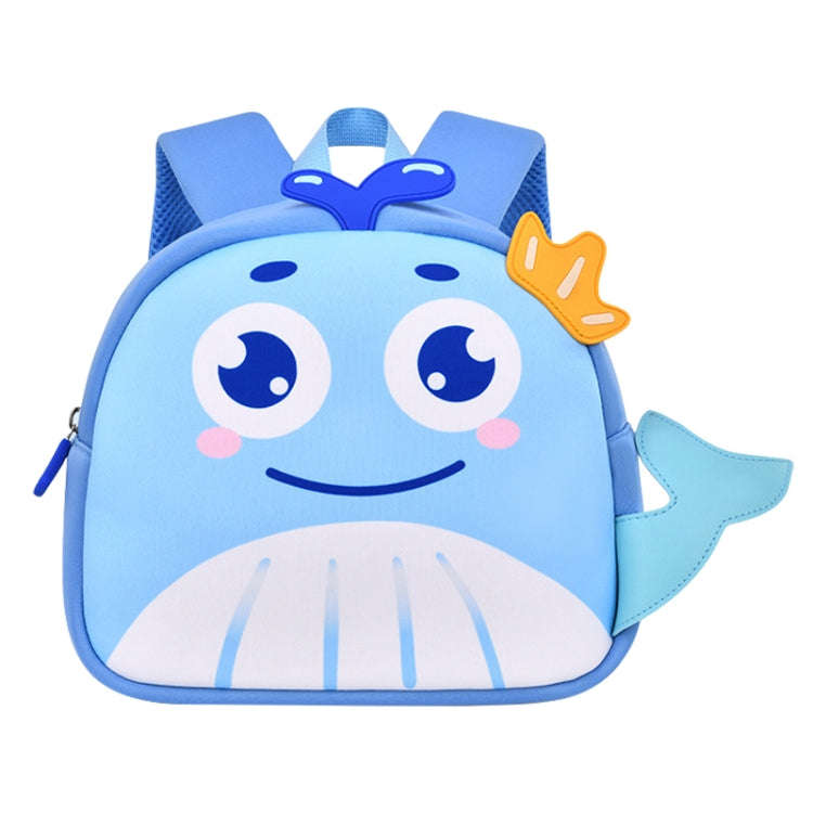 Children Cute Cartoon Anti-Lost Kindergarten School Bag(Blue Whale Medium)