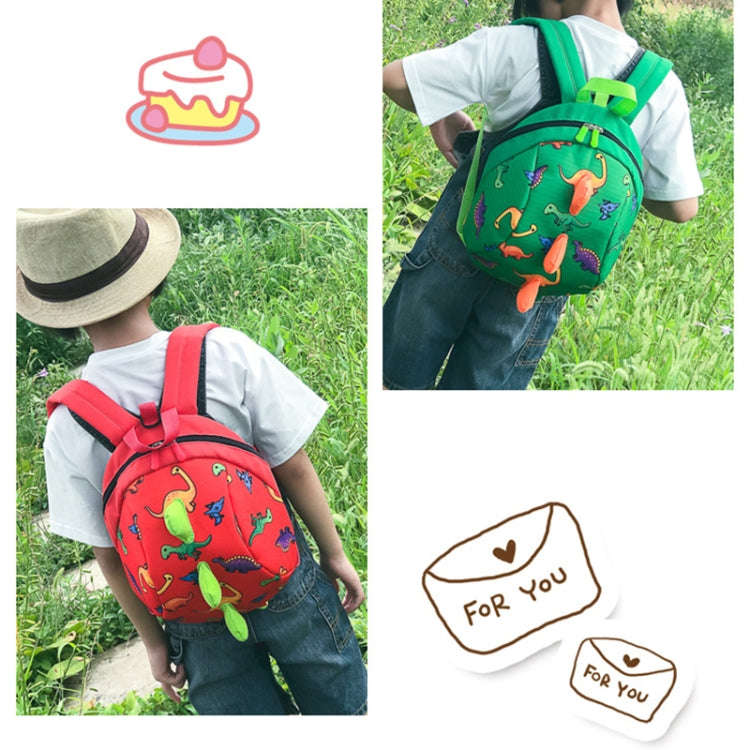 Children Dinosaur Cartoon Anti-Lost Backpack(Blue)