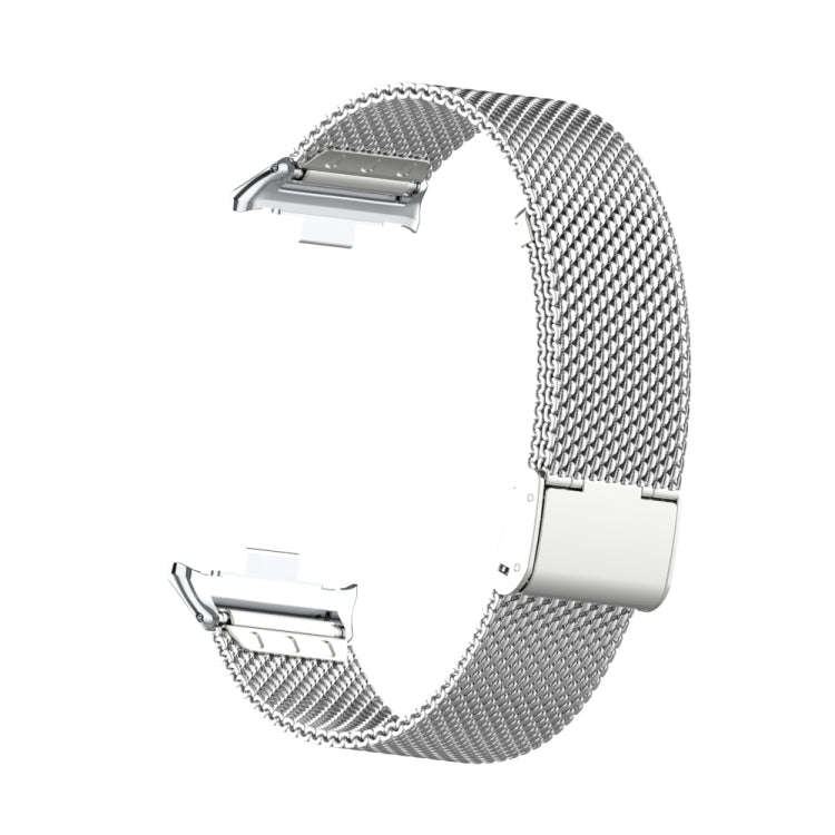 For Xiaomi Smart Band 9 Pro / 8 Pro 18mm Steel Mesh Buckle Metal Watch Band(Silver)