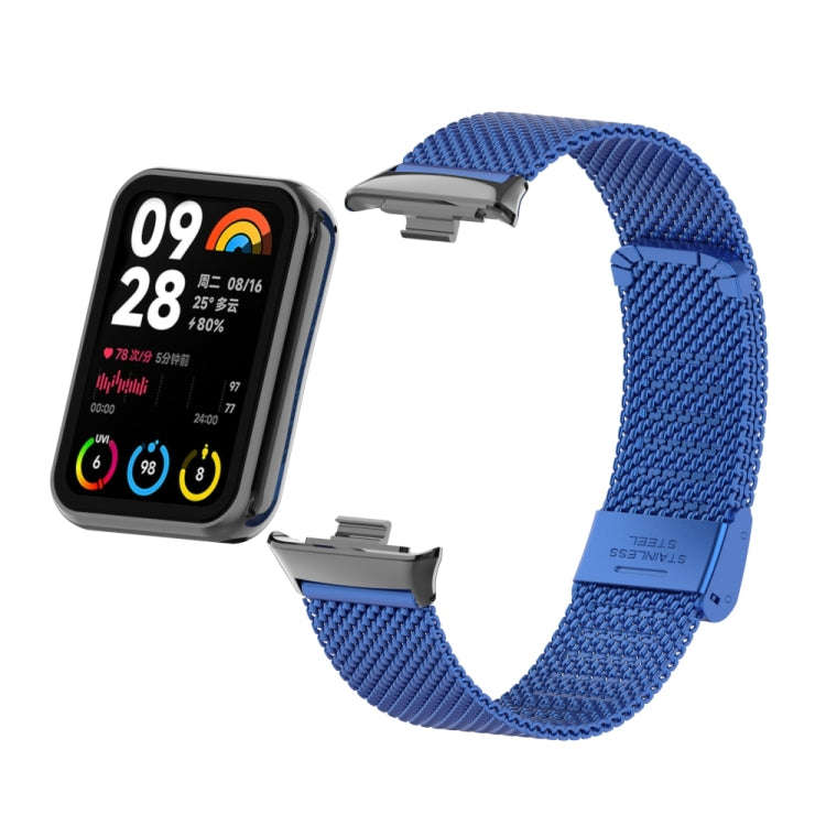 For Xiaomi Smart Band 9 Pro / 8 Pro 18mm Steel Mesh Buckle Metal Watch Band(Royal Blue)