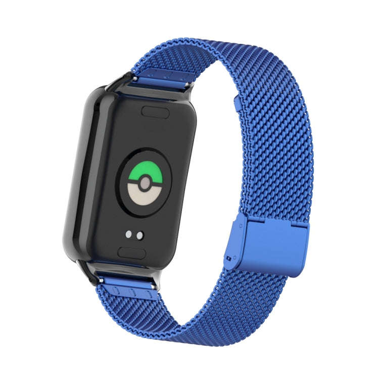 For Xiaomi Smart Band 9 Pro / 8 Pro 18mm Steel Mesh Buckle Metal Watch Band(Royal Blue)