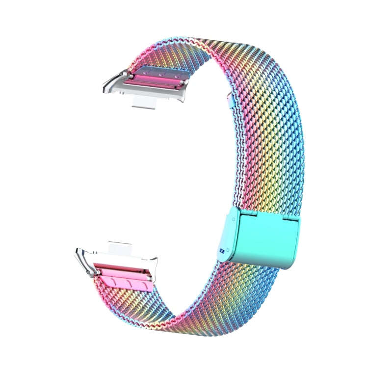 For Xiaomi Smart Band 9 Pro / 8 Pro 18mm Steel Mesh Buckle Metal Watch Band(Colorful)