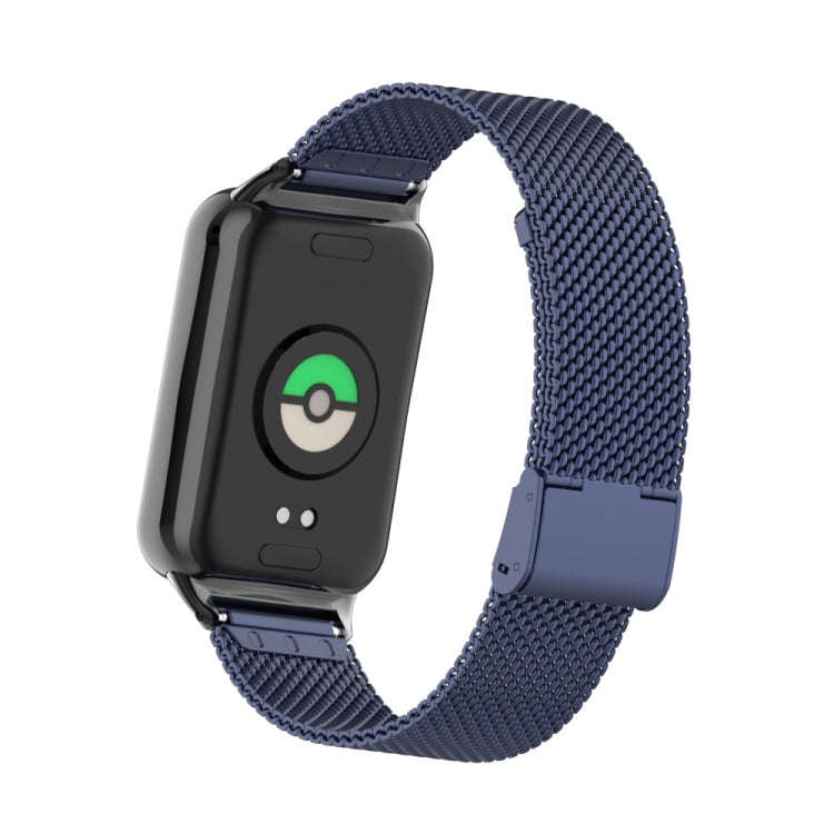 For Xiaomi Smart Band 9 Pro / 8 Pro 18mm Steel Mesh Buckle Metal Watch Band(Midnight Blue)