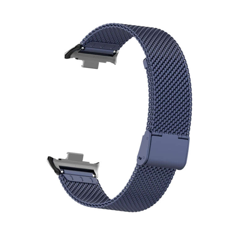 For Xiaomi Smart Band 9 Pro / 8 Pro 18mm Steel Mesh Buckle Metal Watch Band(Midnight Blue)