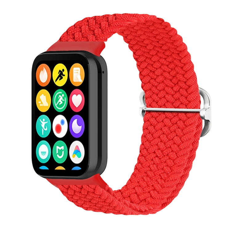 For Xiaomi Smart Band 9 Pro / 8 Pro 18mm Buckle Nylon Braided Watch Band(Red)