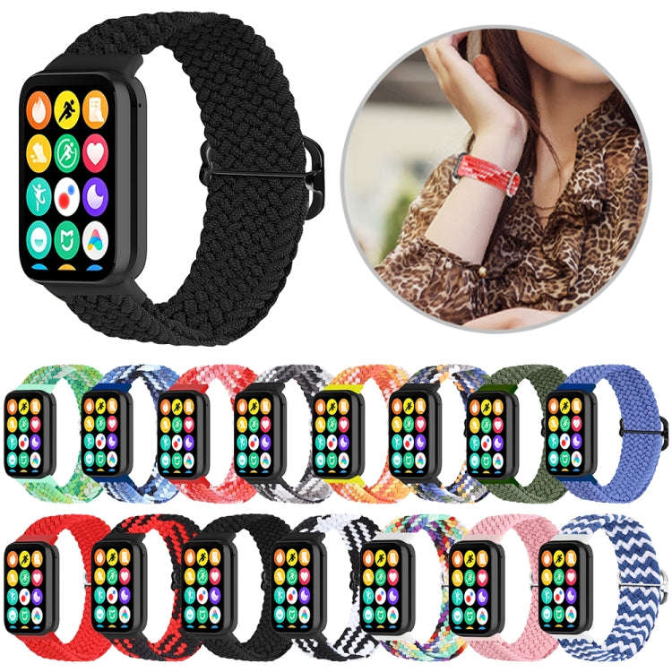 For Xiaomi Smart Band 9 Pro / 8 Pro 18mm Buckle Nylon Braided Watch Band(Red Black)