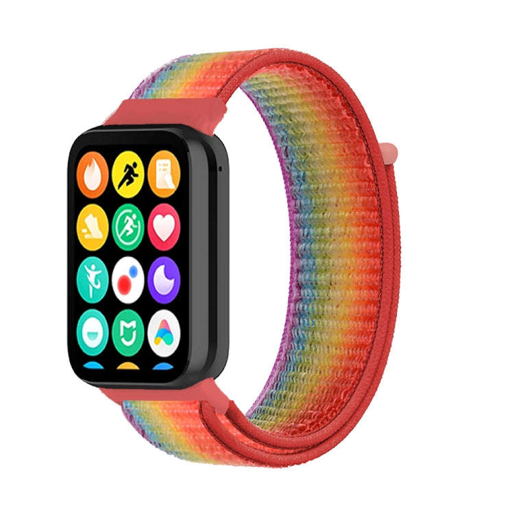 For Xiaomi Smart Band 9 Pro / 8 Pro Nylon Loop Watch Band(Rainbow)