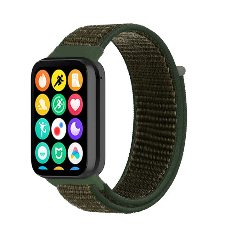 For Xiaomi Smart Band 9 Pro / 8 Pro Nylon Loop Watch Band(Army Green)