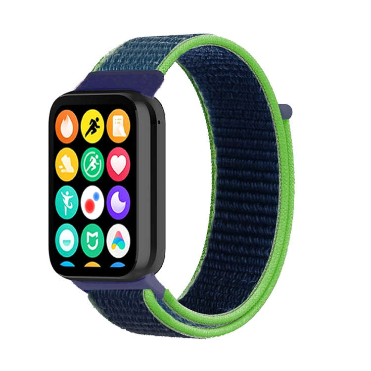 For Xiaomi Smart Band 9 Pro / 8 Pro Nylon Loop Watch Band(Lime Green)