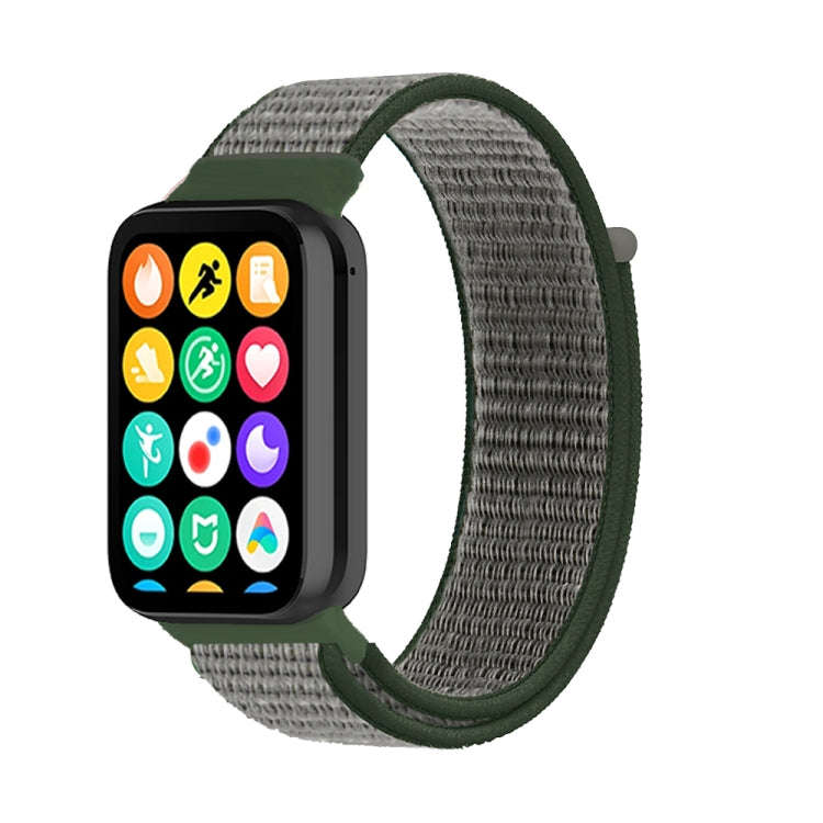 For Xiaomi Smart Band 9 Pro / 8 Pro Nylon Loop Watch Band(Dark Olive)