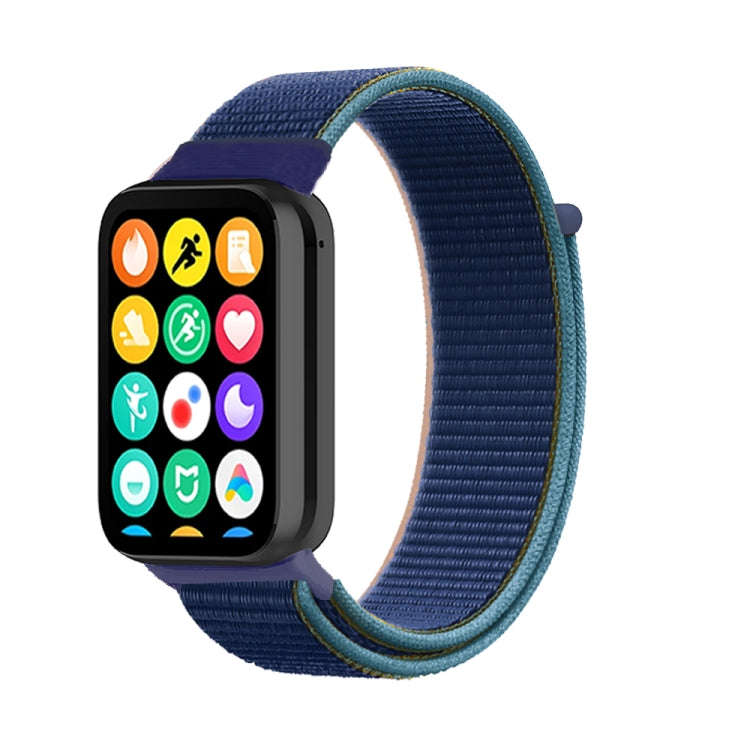 For Xiaomi Smart Band 9 Pro / 8 Pro Nylon Loop Watch Band(Dark Navy Blue)