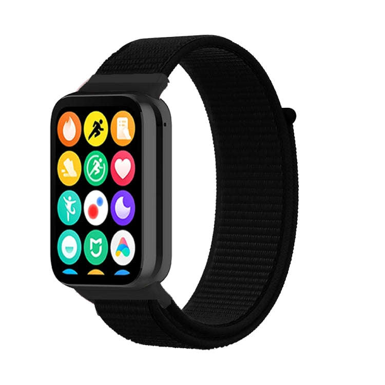 For Xiaomi Smart Band 9 Pro / 8 Pro Nylon Loop Watch Band(Dark Black)