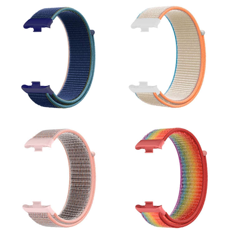 For Xiaomi Smart Band 9 Pro / 8 Pro Nylon Loop Watch Band(Pink Sand)