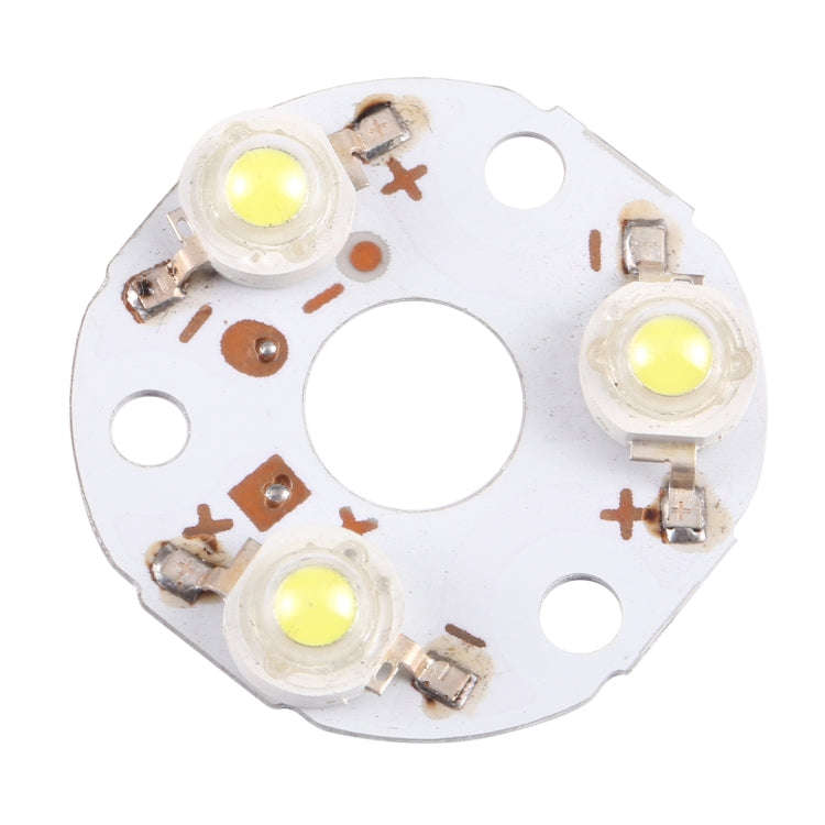 3W 3 LEDs Module Lamp Ceiling Lighting Source 32mm, DC9V(White Light)