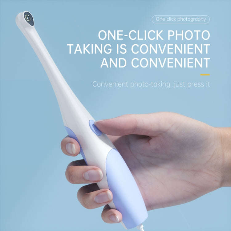 AN109 8LEDs 3.0MP 2 in 1 Visible Oral Endoscope(Purple)