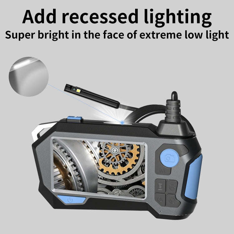 P120 Rotatable 8mm Dual Lenses Industrial Endoscope with Screen, 9mm Tail Pipe Diameter, Spec:2m ...