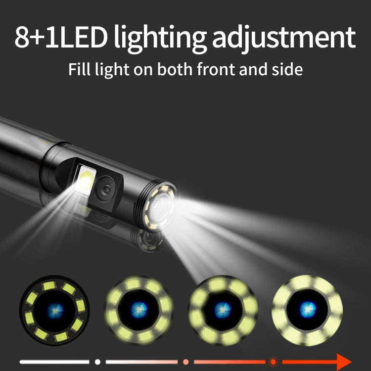 P120 Rotatable 8mm Dual Lenses Industrial Endoscope with Screen, 9mm Tail Pipe Diameter, Spec:2m ...