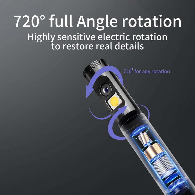 P120 Rotatable 8mm Dual Lenses Industrial Endoscope with Screen, 9mm Tail Pipe Diameter, Spec:2m ...