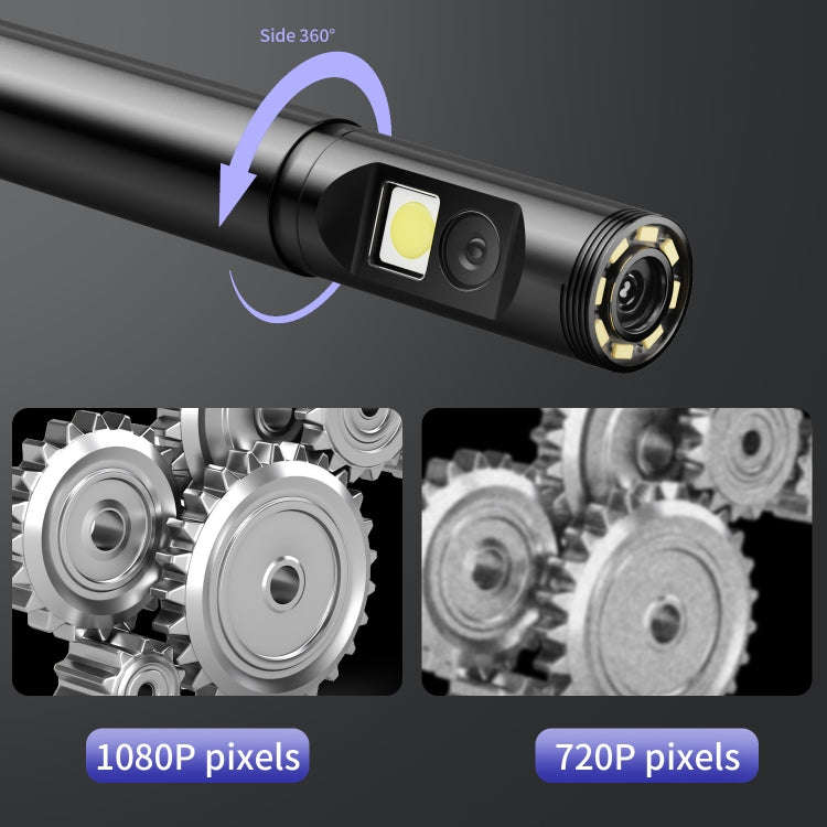 P120 Rotatable 8mm Dual Lenses Industrial Endoscope with Screen, 9mm Tail Pipe Diameter, Spec:10m...