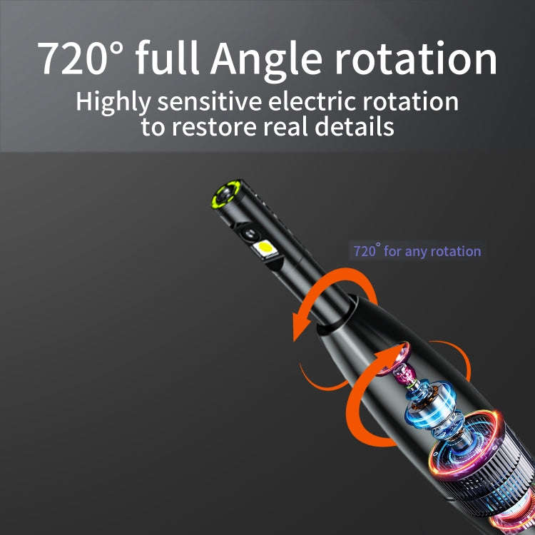 P120 Rotatable 8mm Dual Lenses Industrial Endoscope with Screen, 16mm Tail Pipe Diameter, Spec:2m...