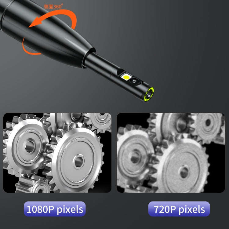 P120 Rotatable 8mm Dual Lenses Industrial Endoscope with Screen, 16mm Tail Pipe Diameter, Spec:5m...