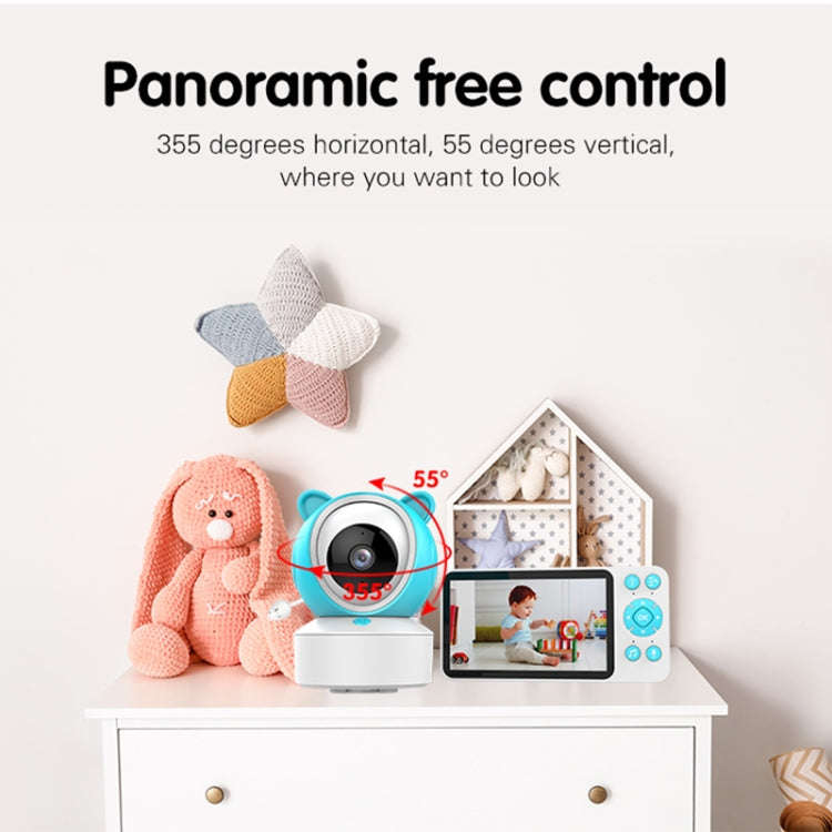 YE9-C1 5 inch Dual Mode 2.4G + 915M Video Night Vision Baby Monitor Security Camera(US Plug)
