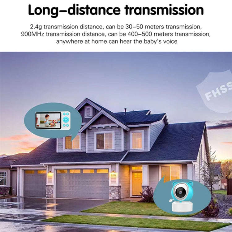 YE9-C1 5 inch Dual Mode 2.4G + 915M Video Night Vision Baby Monitor Security Camera(US Plug)