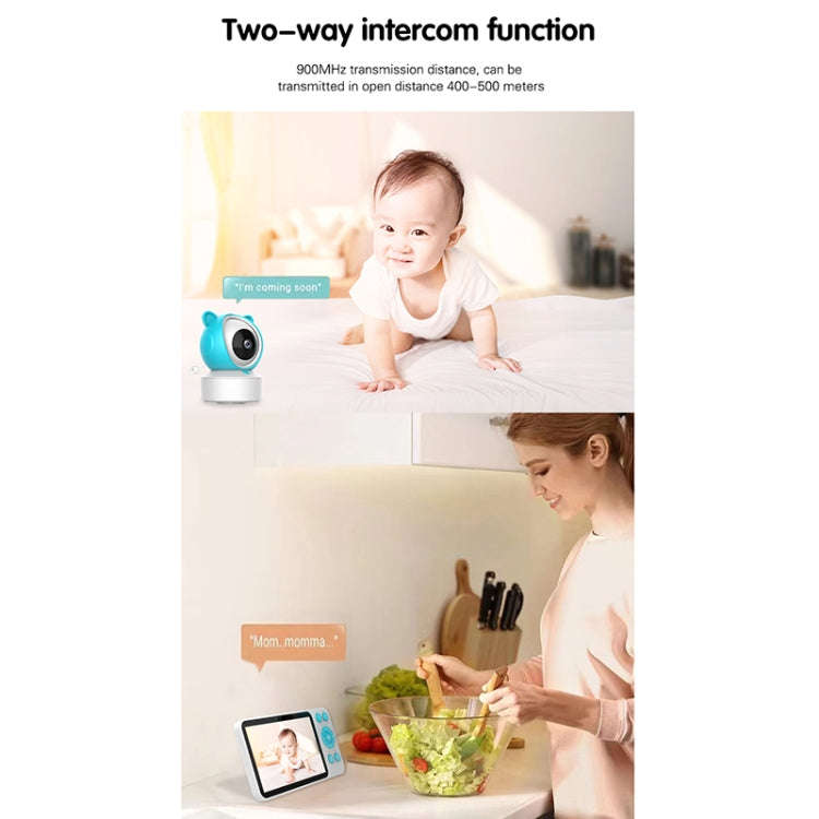 YE9-C1 5 inch Dual Mode 2.4G + 915M Video Night Vision Baby Monitor Security Camera(US Plug)