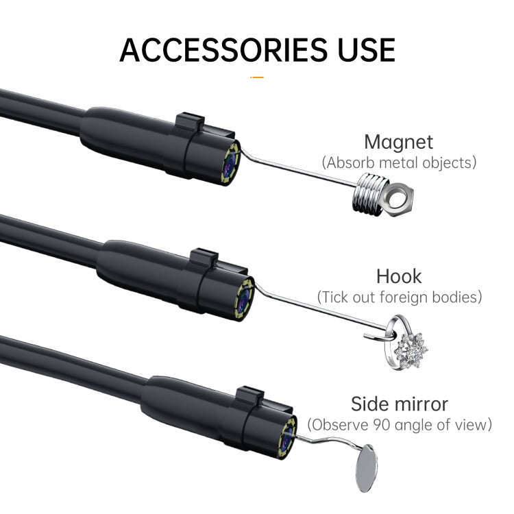 P200 8mm Front Lenses Detachable Industrial Pipeline Endoscope with 4.3 inch Screen, Spec:2m Soft...