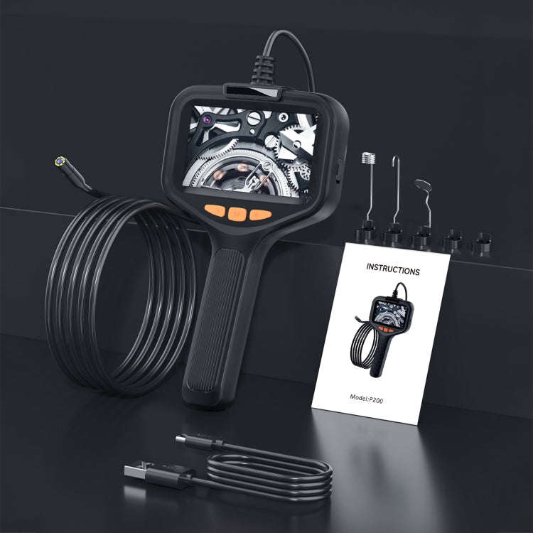 P200 8mm Front Lenses Detachable Industrial Pipeline Endoscope with 4.3 inch Screen, Spec:2m Soft...