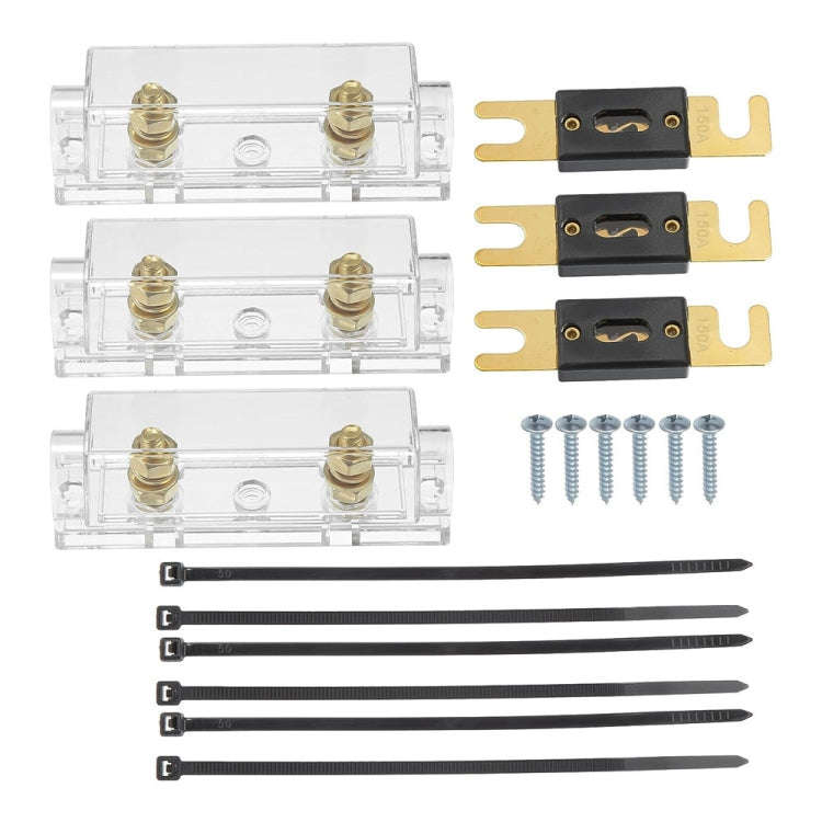 3 in 1 ANL Car Audio Modified Fuse Holder with 200A Fuse, Current:150A