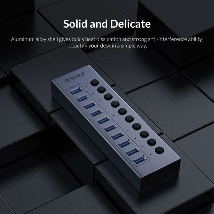 ORICO BT2U3-16AB-GY-BP 16 Ports USB 3.0 HUB with Individual Switches(UK Plug)