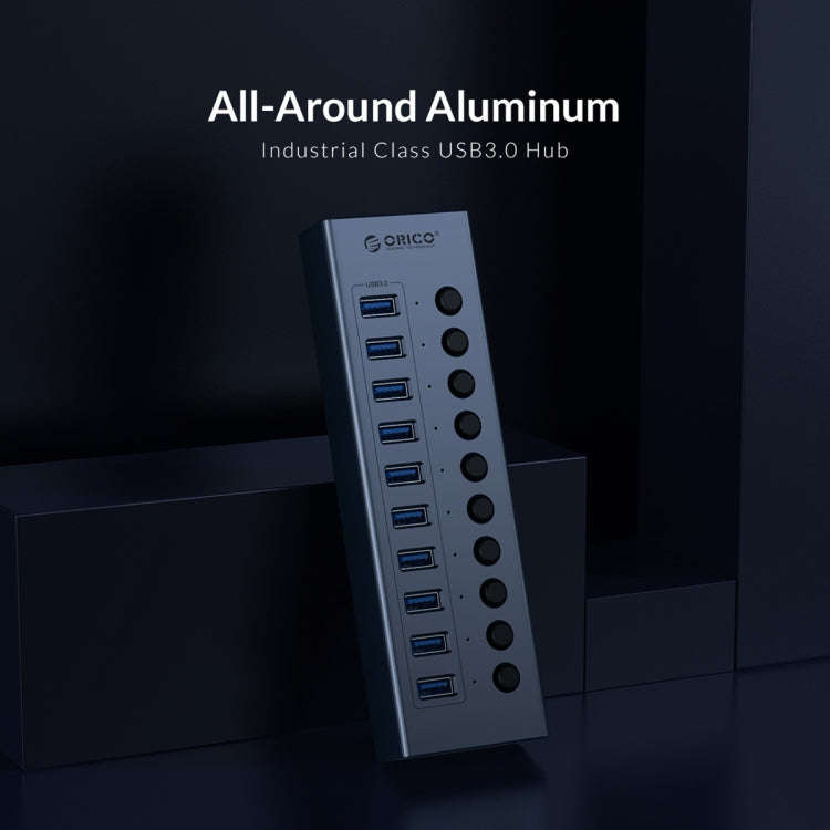 ORICO BT2U3-16AB-GY-BP 16 Ports USB 3.0 HUB with Individual Switches(UK Plug)