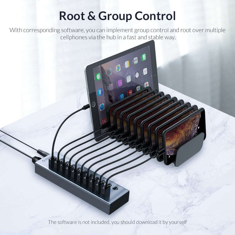 ORICO BT2U3-16AB-GY-BP 16 Ports USB 3.0 HUB with Individual Switches(UK Plug)