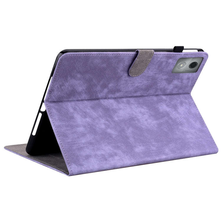 For Lenovo Tab K11 Plus Tiger Pattern Flip Leather Tablet Case(Purple)