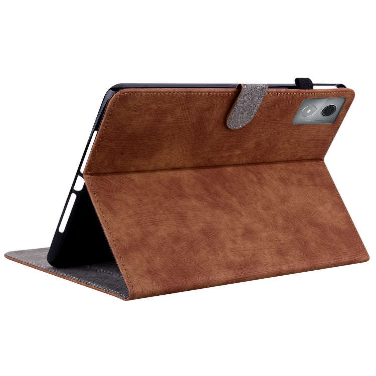 For Lenovo Tab K11 Plus Tiger Pattern Flip Leather Tablet Case(Brown)
