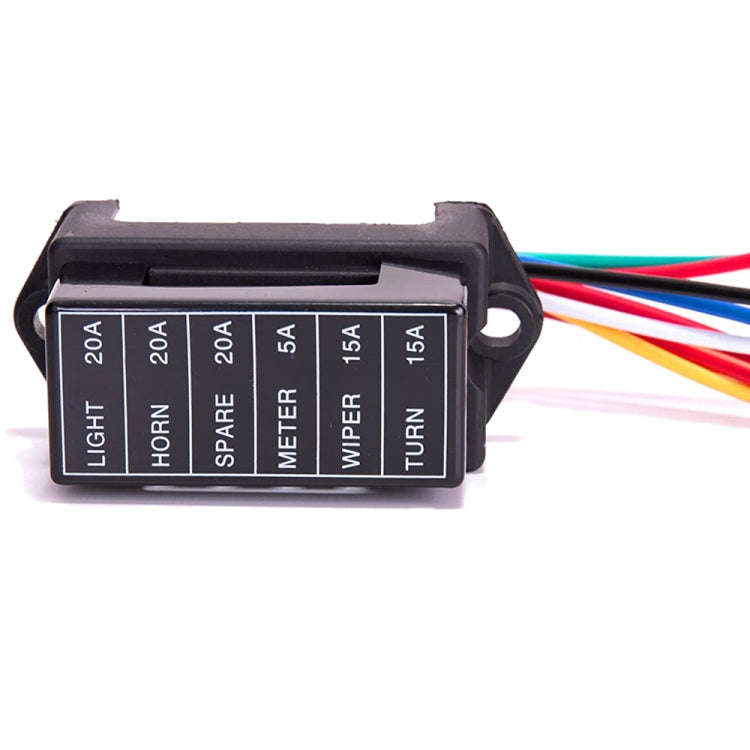 6 Ways 2 In 6 Out Fuse Box Fuse Panel Holder with Fuse