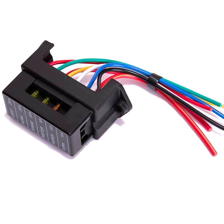 6 Ways 2 In 6 Out Fuse Box Fuse Panel Holder with Fuse