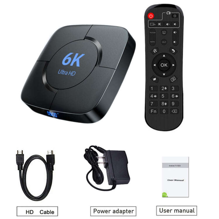 6K Ultra HD Android 12.0 Smart TV Box with Remote Control, 4GB+32GB, Allwinner H616 1.5GHZ Quad-C...