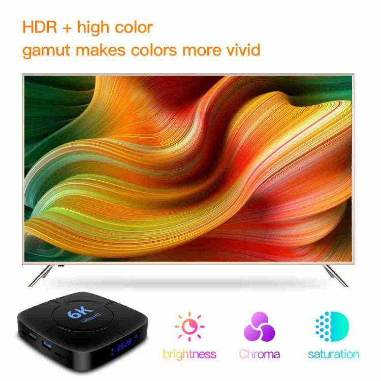 6K Ultra HD Android 12.0 Smart TV Box with Remote Control, 4GB+32GB, Allwinner H616 1.5GHZ Quad-C...
