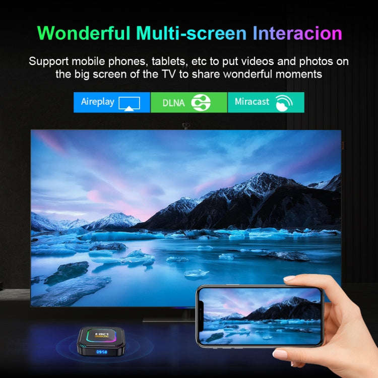 HK1 RBOX K8 8K Android 13.0 Smart TV Box with Remote Control, 4GB+128GB, RK3528 Quad-Core(EU Plug)