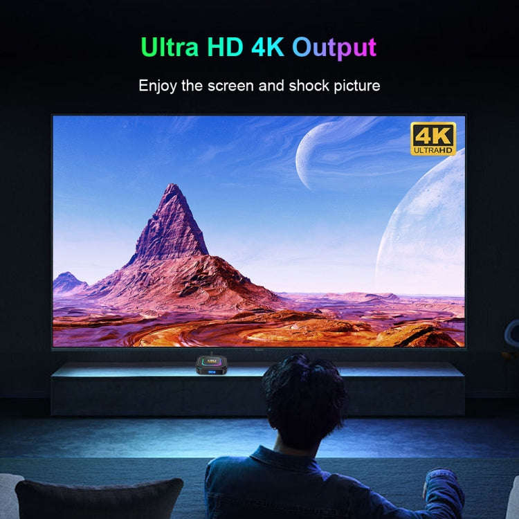 HK1 RBOX K8 8K Android 13.0 Smart TV Box with Remote Control, 4GB+32GB, RK3528 Quad-Core(EU Plug)