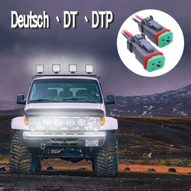 2pcs IP67 Waterproof DT Female Connector Socket Adapter, Style:3 in 1