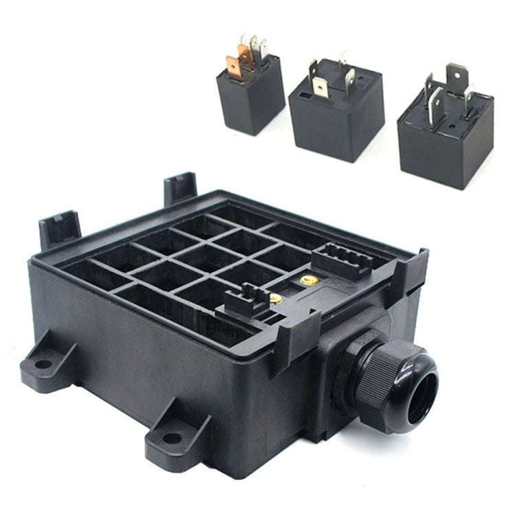 12V 4 Pin Car RV Waterproof Fuse Relay Box Car Modified Multi-Light Control Fuse Box