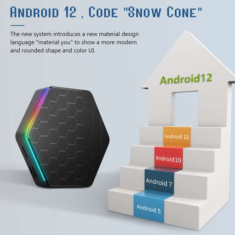 T95Z Plus 8K WiFi6 Android 12.0 Smart TV Box with Remote Control, 4GB+128GB, Allwinner H618 Quad-...