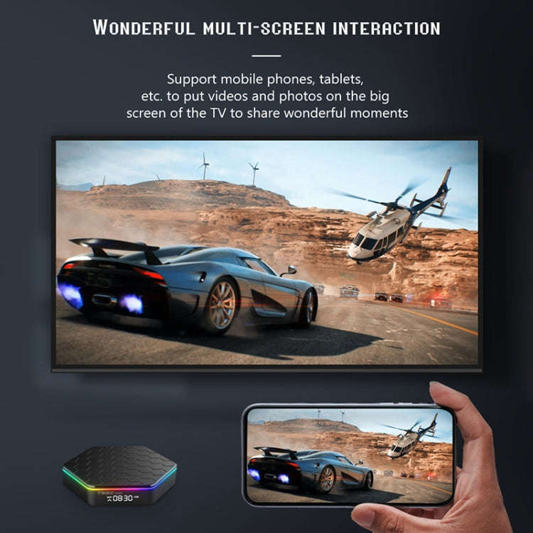 T95Z Plus 8K WiFi6 Android 12.0 Smart TV Box with Remote Control, 4GB+128GB, Allwinner H618 Quad-...