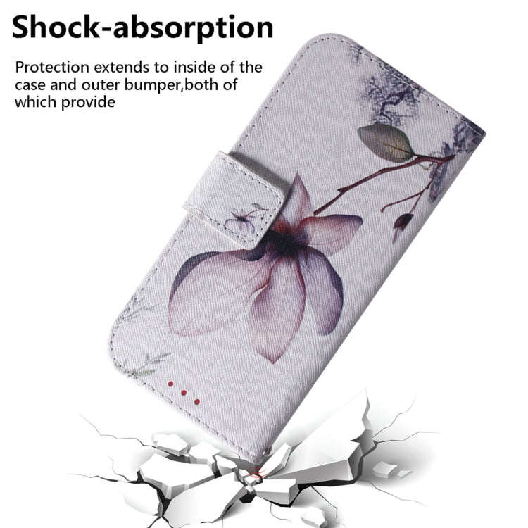 For Motorola Edge 2024 Coloured Drawing Flip Leather Phone Case(Magnolia)