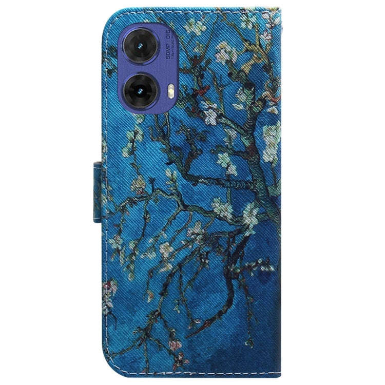 For Motorola Moto G85 Coloured Drawing Flip Leather Phone Case(Apricot)