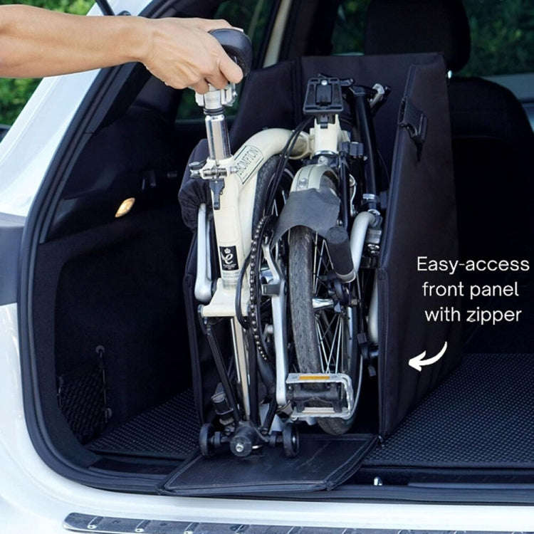 Oxford Cloth Car Trunk Folding Bicycle Storage Box without Dust Cover(Black)